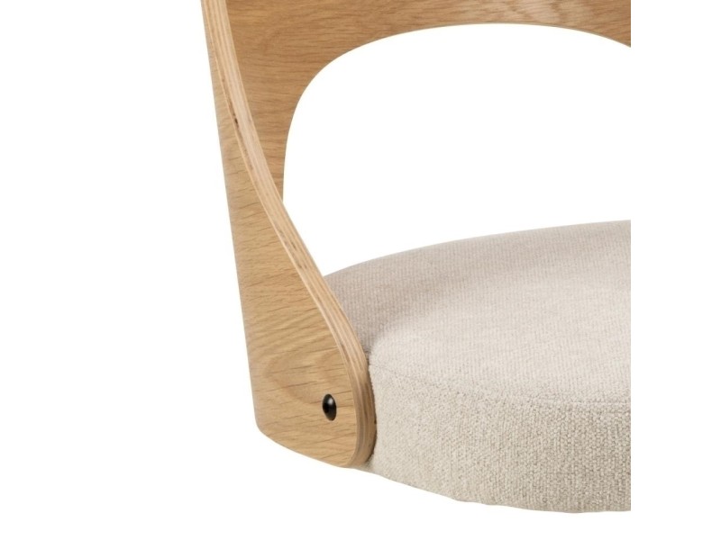 Krzesło Lucy dąb/ beżowe obrotowe - ACTONA